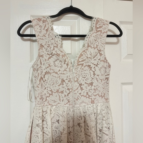 Lulus White Lace Dress Midi Size XS Extra Small, Wedding, Bridal, Bachelorette - Picture 6 of 8